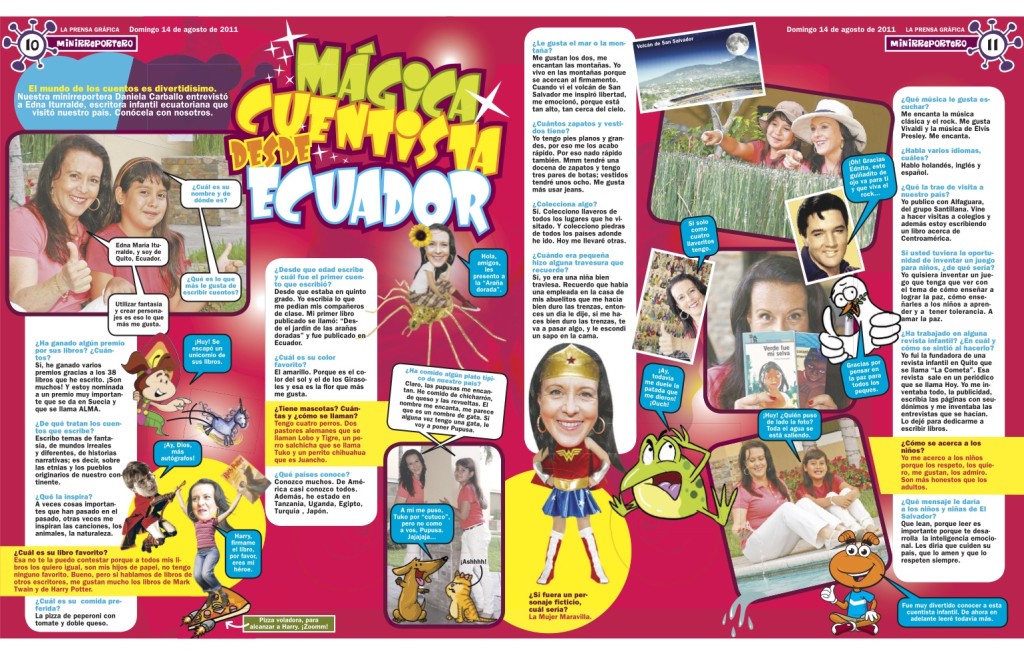 Entrevista en Revista Infantil del Salvador