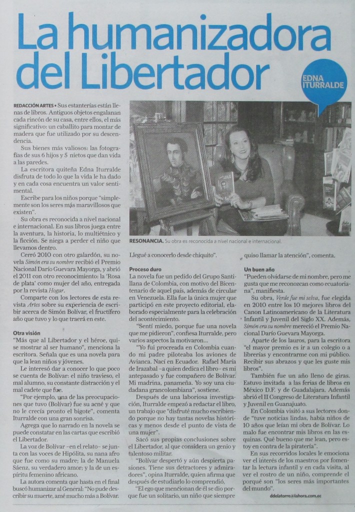 La humanizadora del libertador